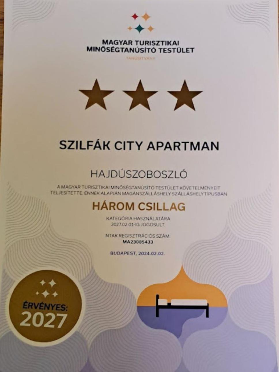 Szilfak City Apartman Hajdúszoboszló 외부 사진